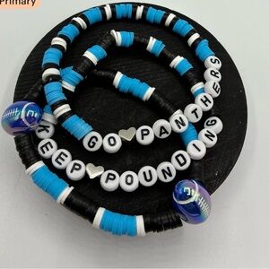Panthers Beaded Bracelet Set